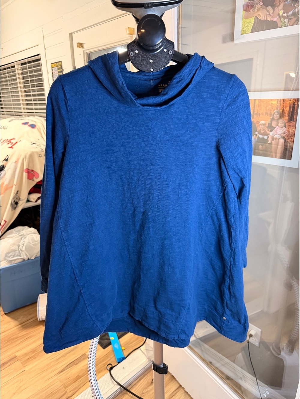 Neon Buddha Women's Hoodie Tunic Medium Blue
